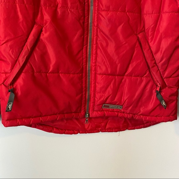Roots system women’s red convertible puffer coat puffer vest. Size small. - Picture 8 of 16